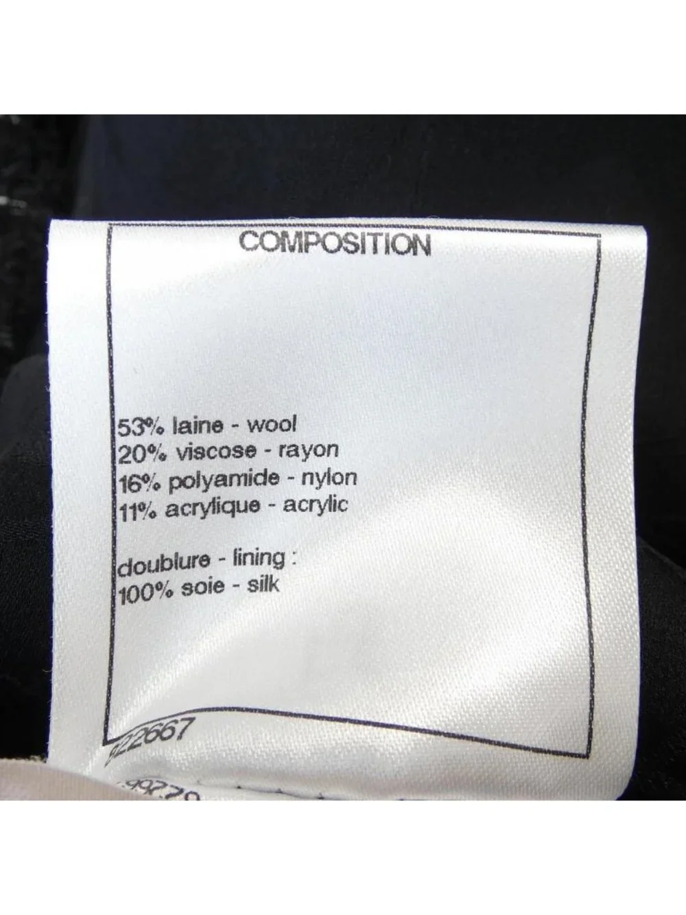 Chanel Collarless Jacket Black
